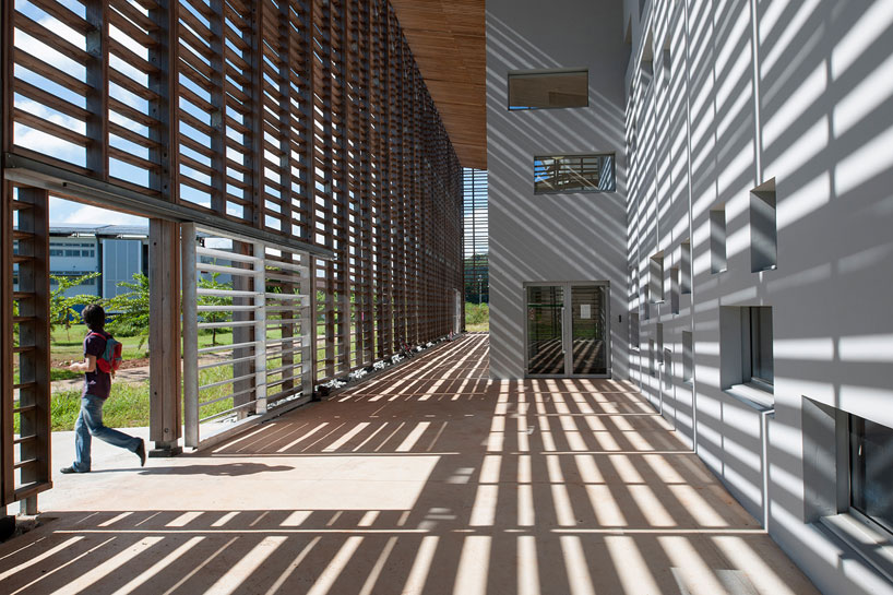 rh+ architecure university library in cayenne designboom