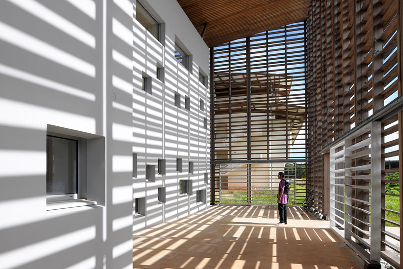 rh+ architecure university library in cayenne designboom