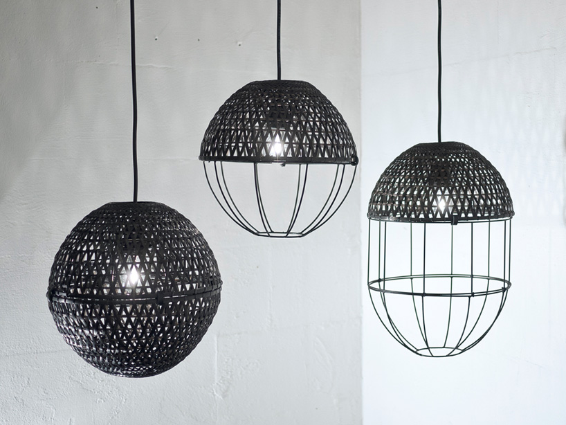 studio ljung ljung bamboo pop lampshade designboom 