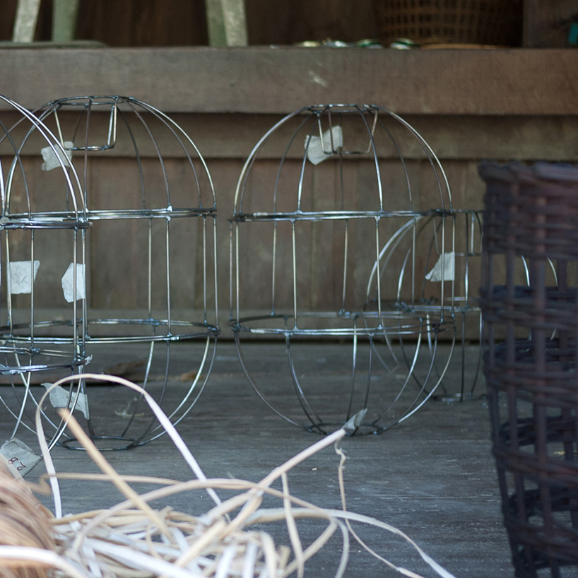 studio ljung ljung bamboo pop lampshade designboom 