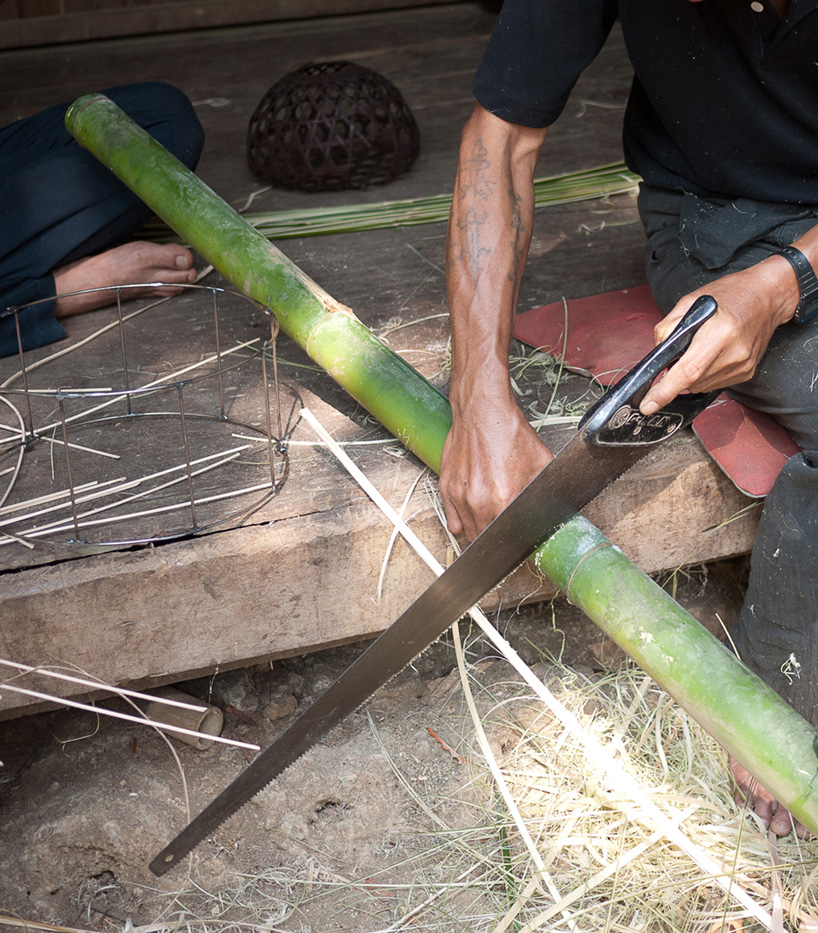 studio ljung ljung bamboo pop lampshade designboom 
