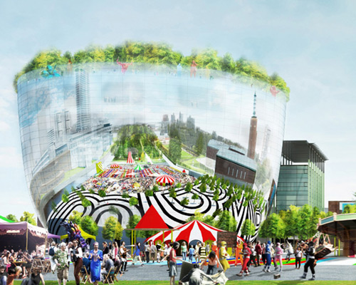 MVRDV designs reflective public art depot for rotterdam