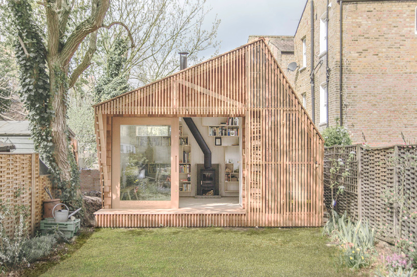 wsd architecture inserts writer's shed into uk back garden