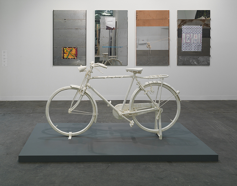 adel abdessemed carves full-scale camel bone bicycle