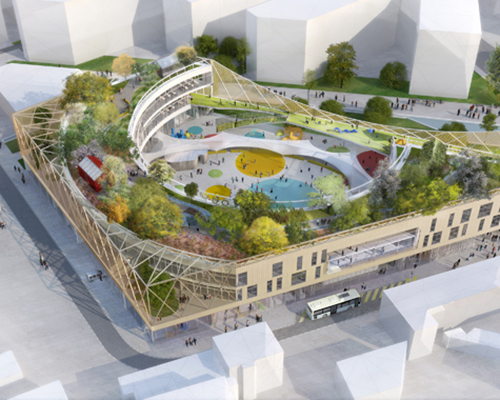 archi5 wins competition for new crescent-shaped port chemin vert school in france 