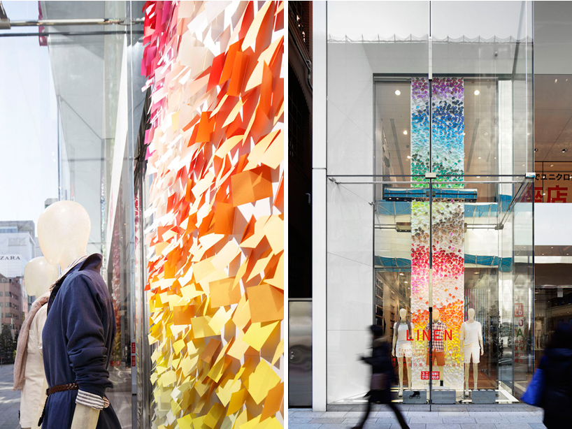 emmanuelle moureaux UNIQLO ginza colorful wind designboom