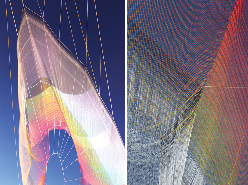 janet echelman and google weave an interactive sculpture in the sky