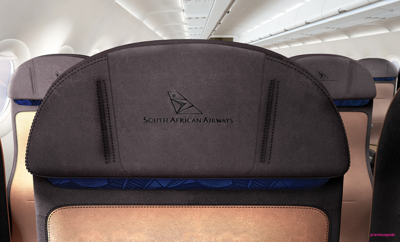 priestmangoode unveils traditional craft cabin interior for south african airways