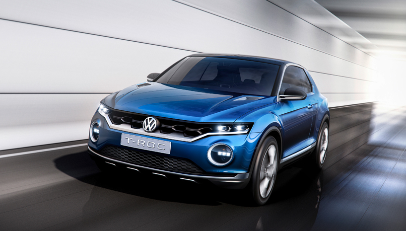 volkswagen T-ROC compact SUV concept features removable roof