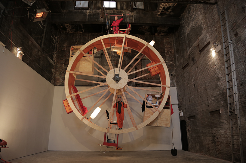 ward shelley + alex schweder human hamster wheel in orbit