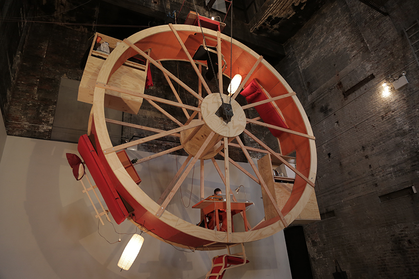 ward shelley + alex schweder human hamster wheel in orbit