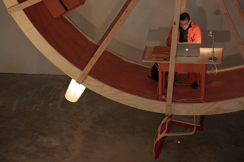 ward shelley + alex schweder human hamster wheel in orbit