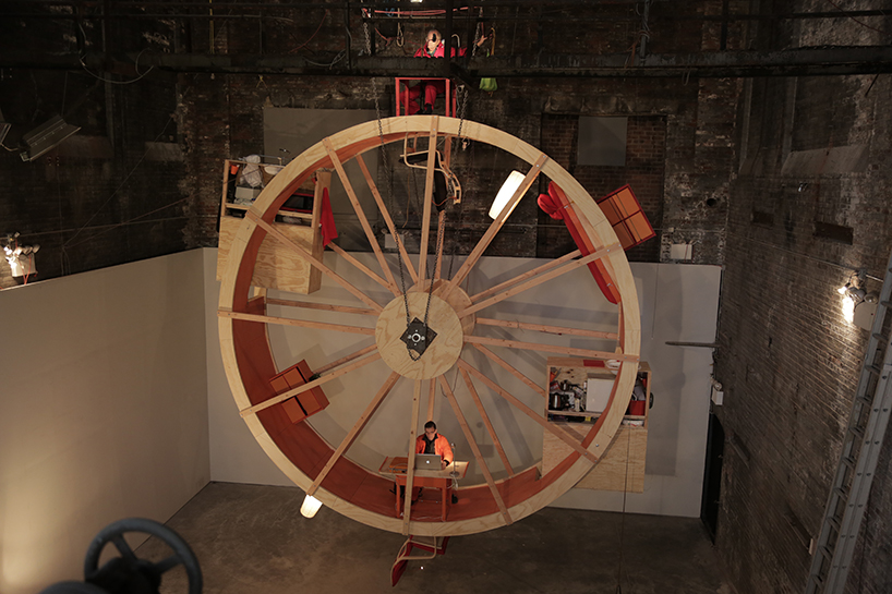 ward shelley + alex schweder human hamster wheel in orbit