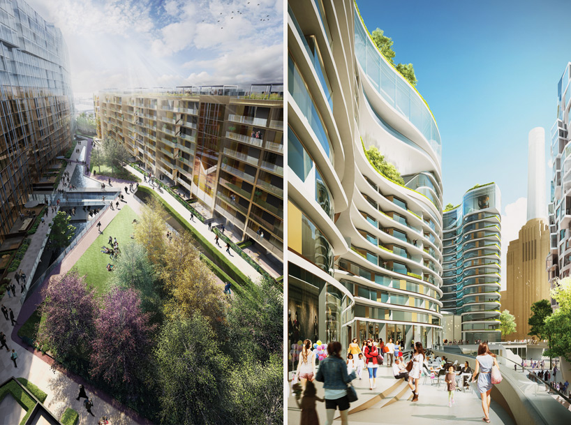 frank gehry norman foster + partners battersea power station designboom