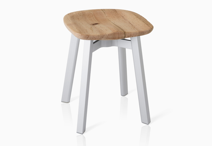 SU collection by nendo integrates reclaimed oak from old barns