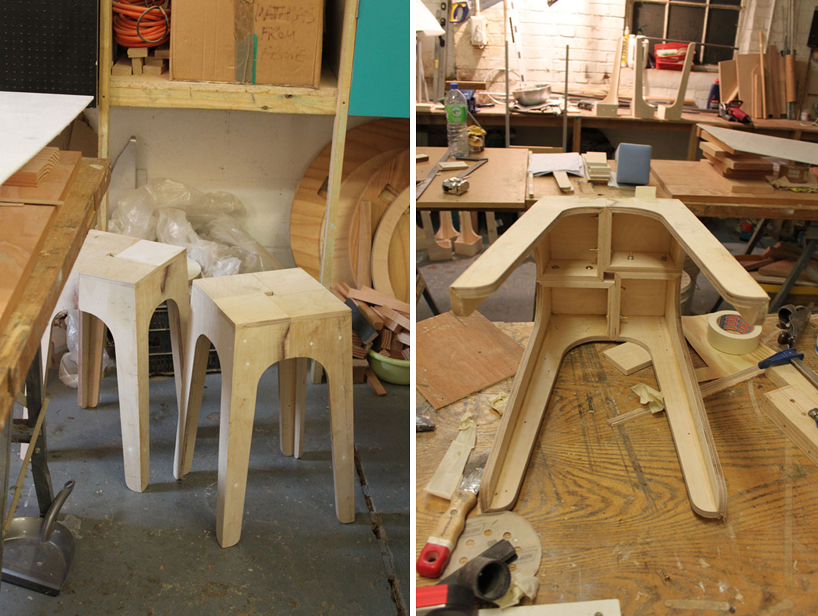 upholstered jib stools by peter marigold for kvadrat divina exhibit