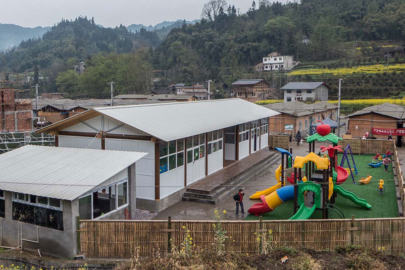 sichuan, china receives paper nursery school by shigeru ban - 818 x 545 jpeg 137kB