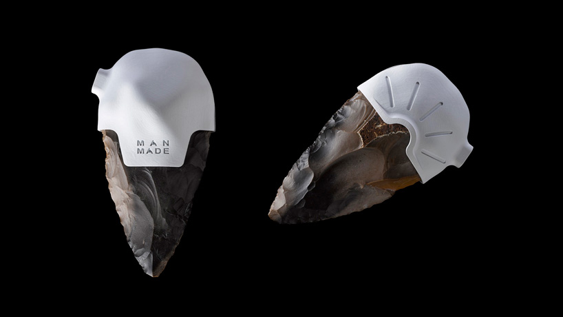 man-made series of contemporary prehistoric hand-axes by dov ganchrow