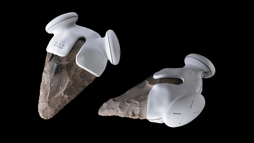 man-made series of contemporary prehistoric hand-axes by dov ganchrow