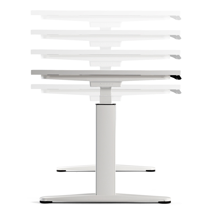 adjustable mobility desk actiu designboom