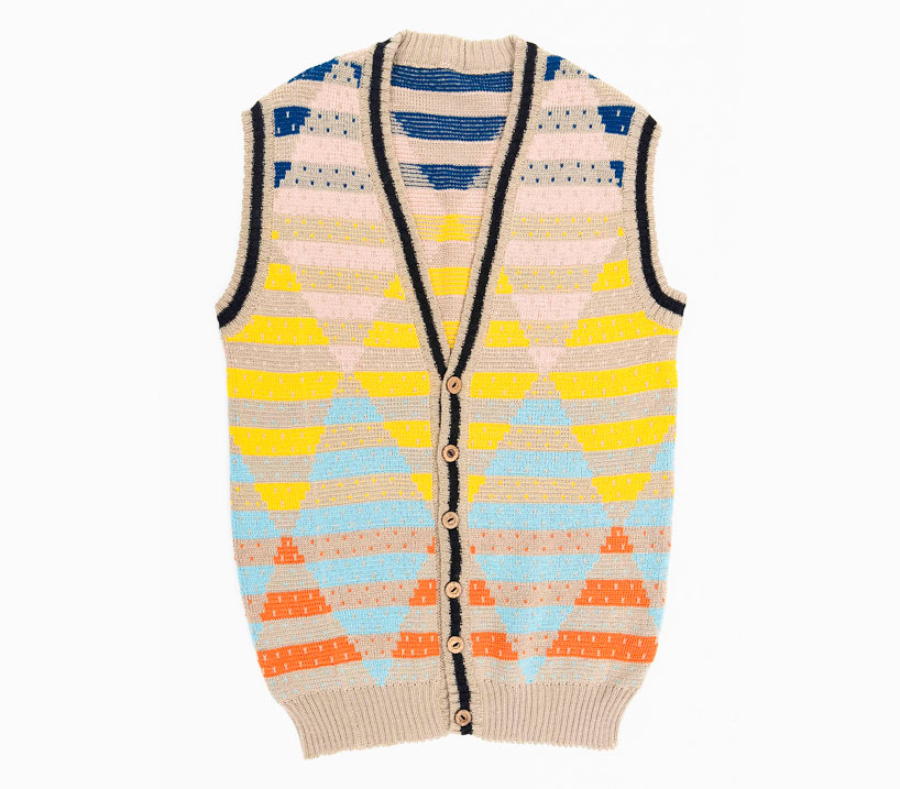 laduma ngxokolo translates traditional xhosa beadwork into knitwear design