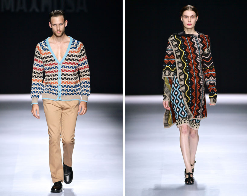 laduma ngxokolo translates traditional xhosa beadwork into knitwear design