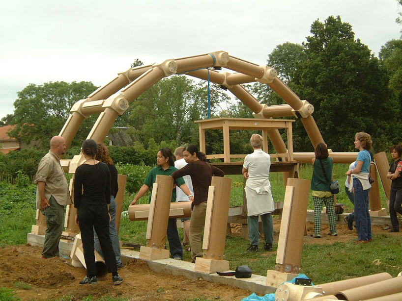 shigeru ban's paper pavilion is his first permanent building in europe