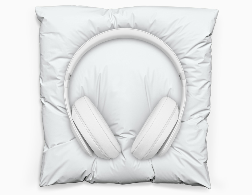 snarkitecture creates marble pillow for limited edition beats studio headphones