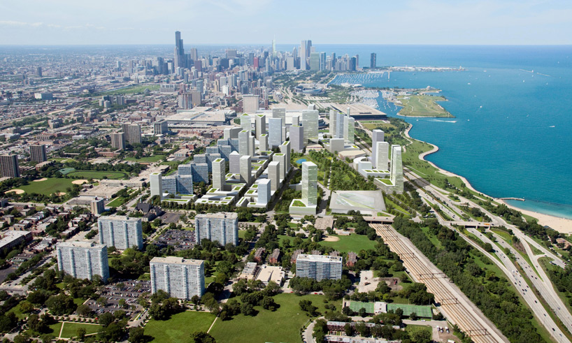 HOK barack obama presidential library bronzeville chicago designboom