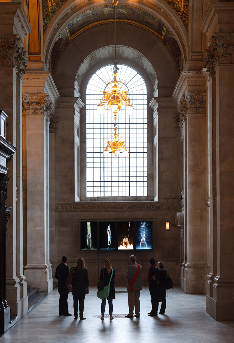 bill viola projects martyrs within st. paul's cathedral, UK