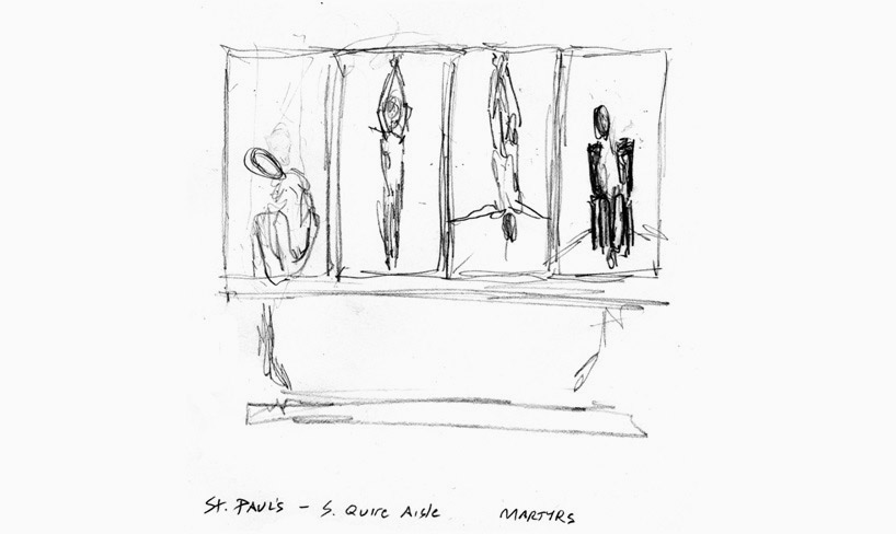 bill viola projects martyrs within st. paul's cathedral, london