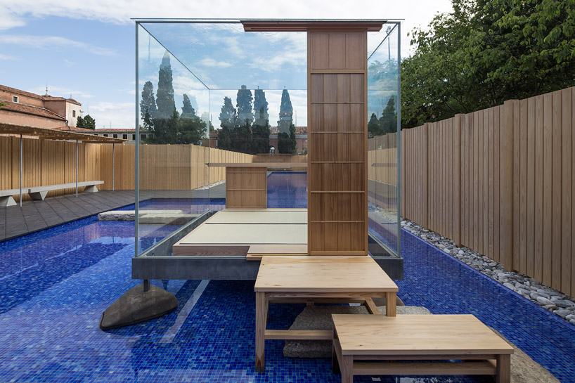 glass tea house mondrian pavilion by hiroshi sugimoto opens in venice