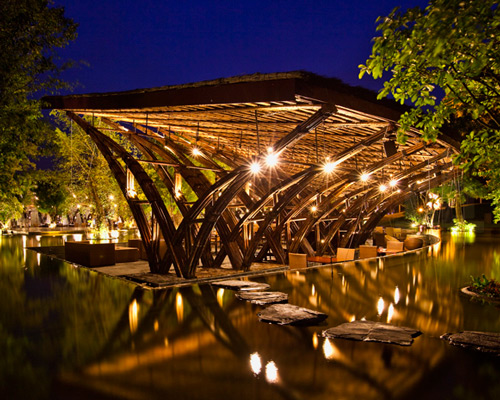 vo trong nghia surrounds country retreat with bamboo wing