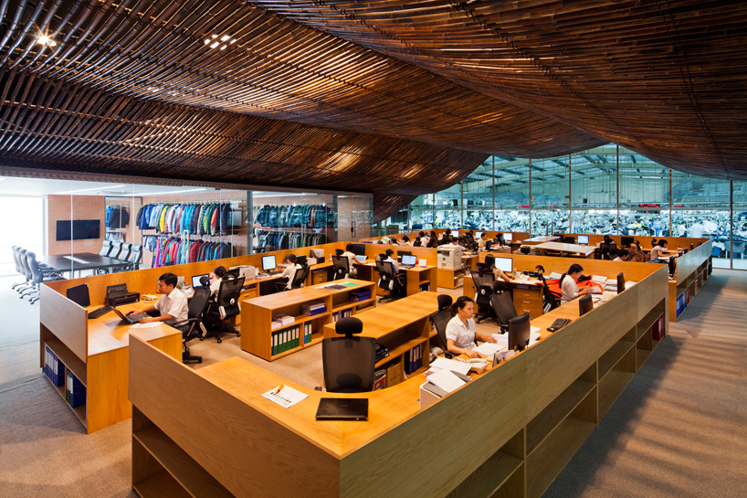 vo trong nghia architects factory office renovation bamboo designboom
