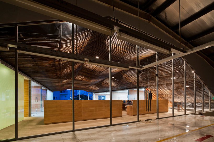 vo trong nghia architects factory office renovation bamboo designboom