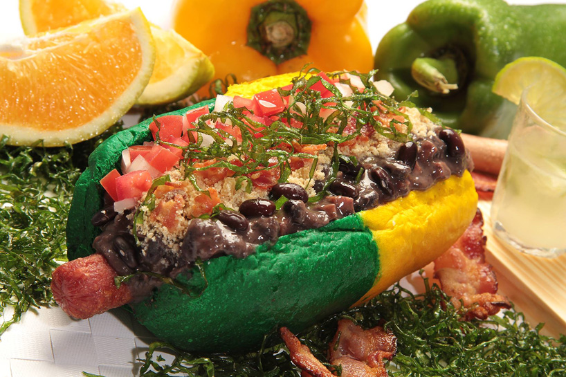 brazilian food vendor sells country-themed world cup hot dogs