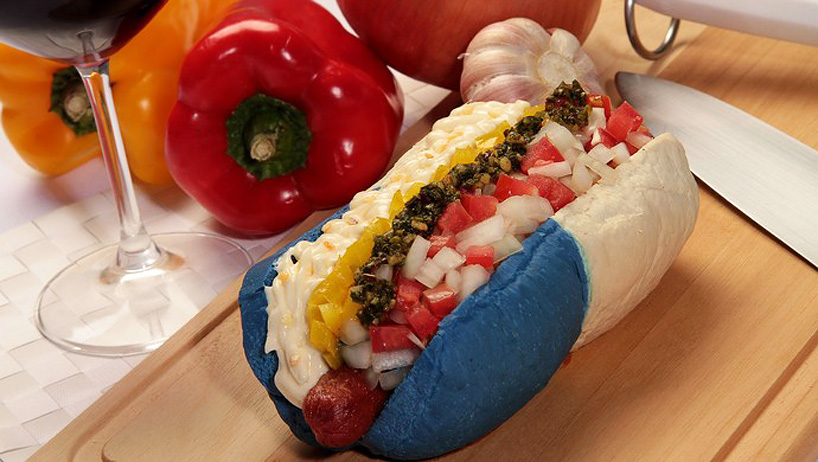 brazilian food vendor sells country-themed world cup hot dogs