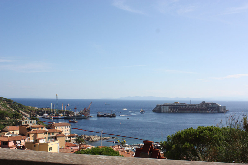 the parbuckling project: costa concordia arrives at genova voltri port