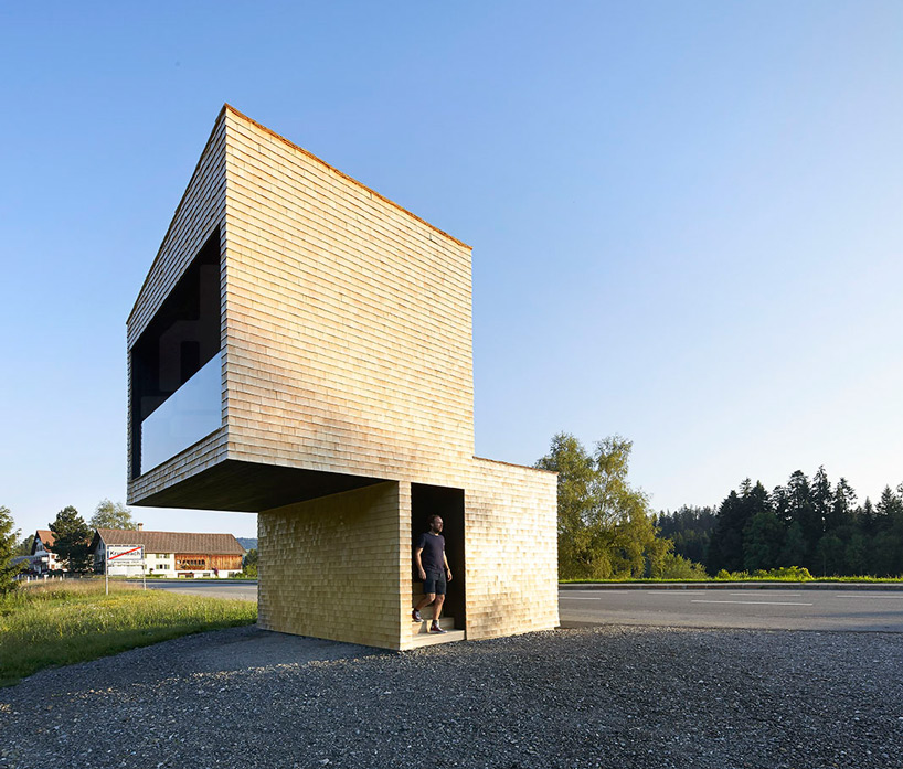 hufton+crow krumbach bus stops austria designboom