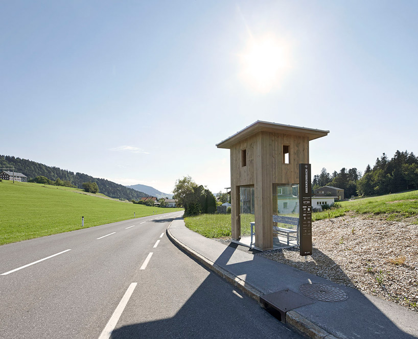 hufton+crow krumbach bus stops austria designboom