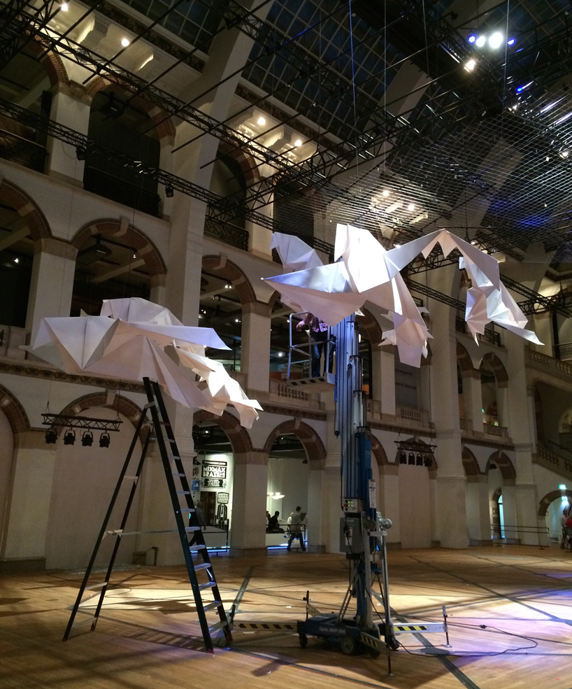 sipho mabona origami birds tropemuseum designboom 