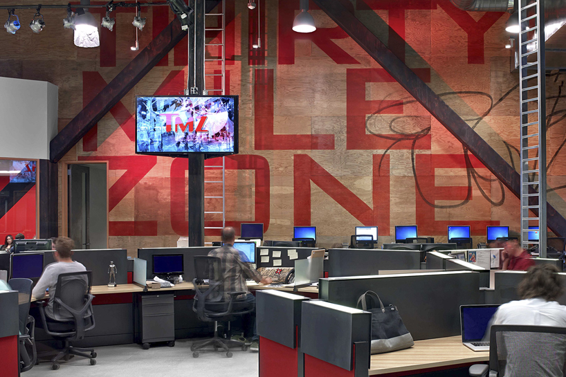 rapt studio designs TMZ office in LA, a 9,000-square-foot newsroom