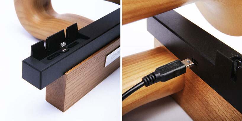 chinon's wooden horn-like iPhone speaker naturally amplifies sound
