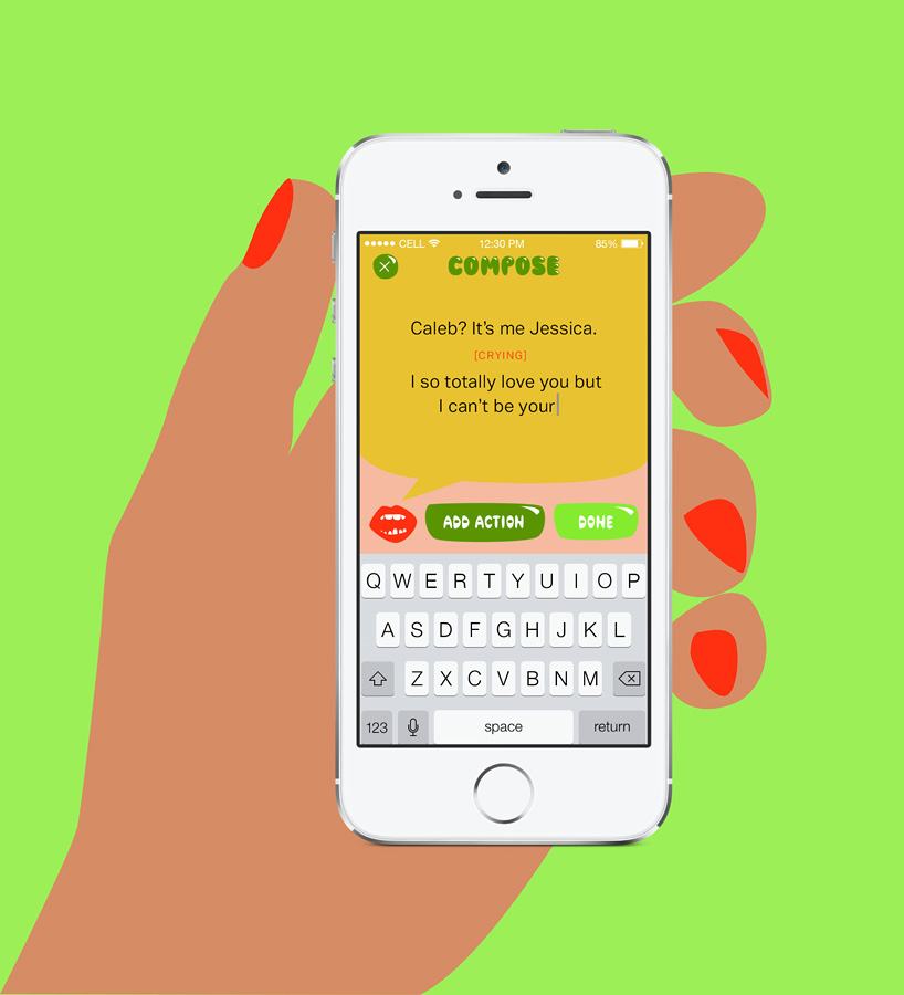 somebody app by miranda july delivers texts verbally from a nearby stranger
