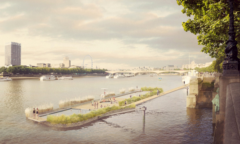the thames bath project studio octopi london swimming designboom