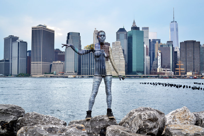 Trina Merry Body Paints People To Blend With Nyc Architecture
