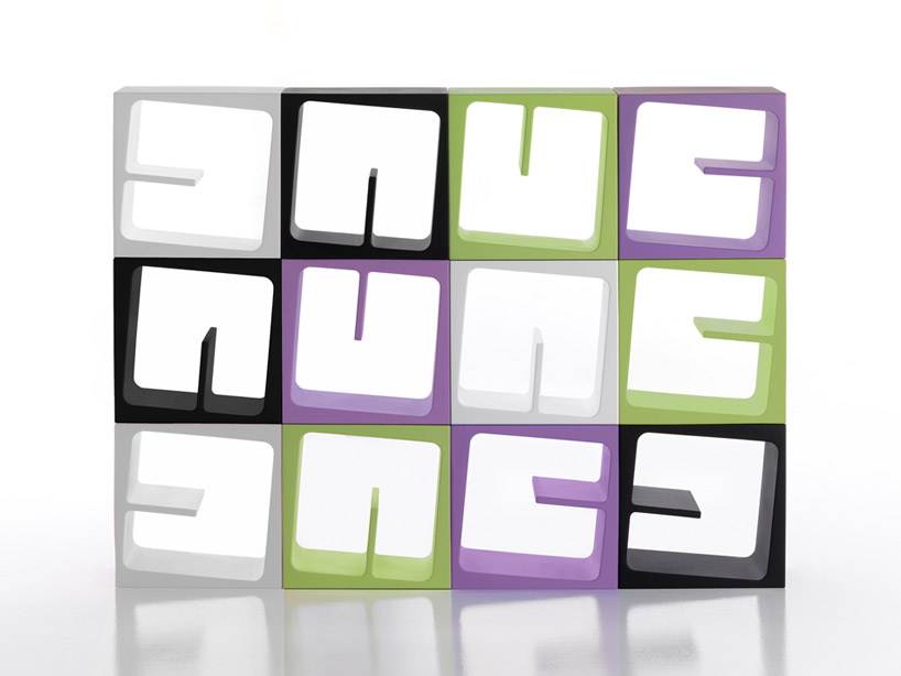 BLINE modular shelves designboom 