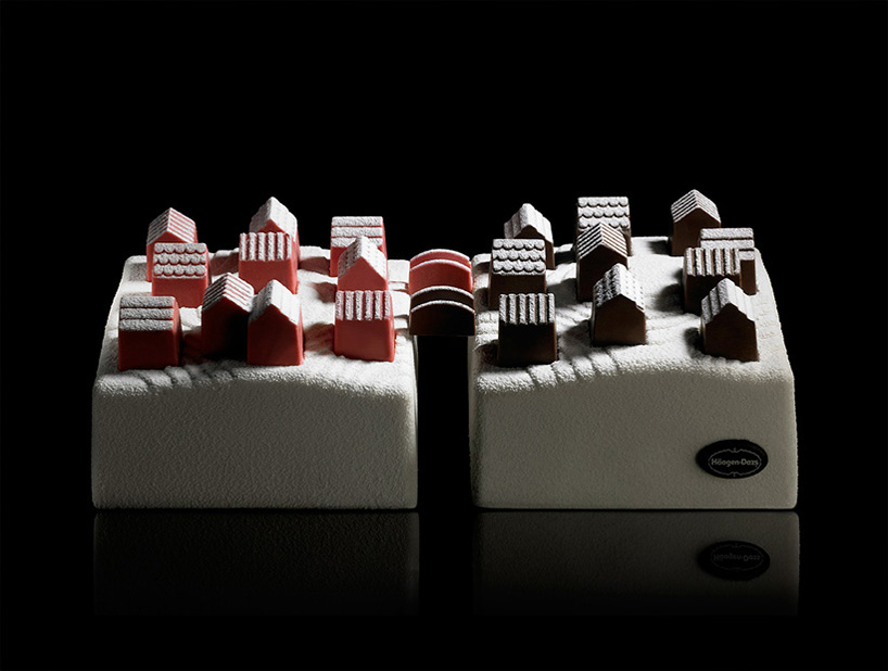 christmas ice cream cake village haagen-dazs nendo