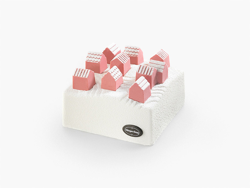 christmas ice cream cake village haagen-dazs nendo