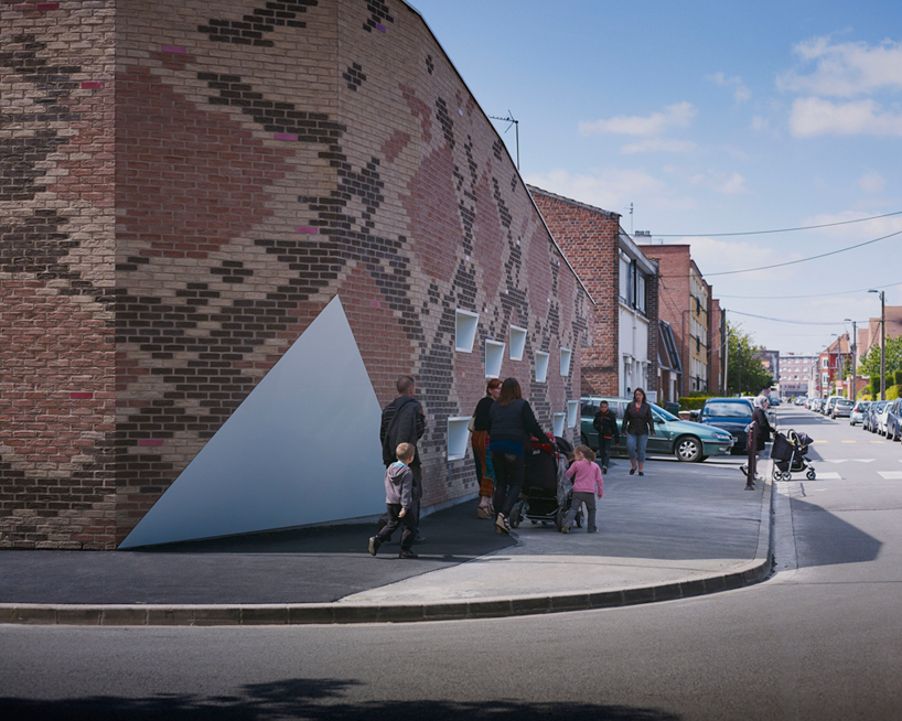 d'houndt + bajart architectes school canteen bert-blum lille designboom